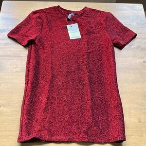ASOS sz S Red Glitter Minidress